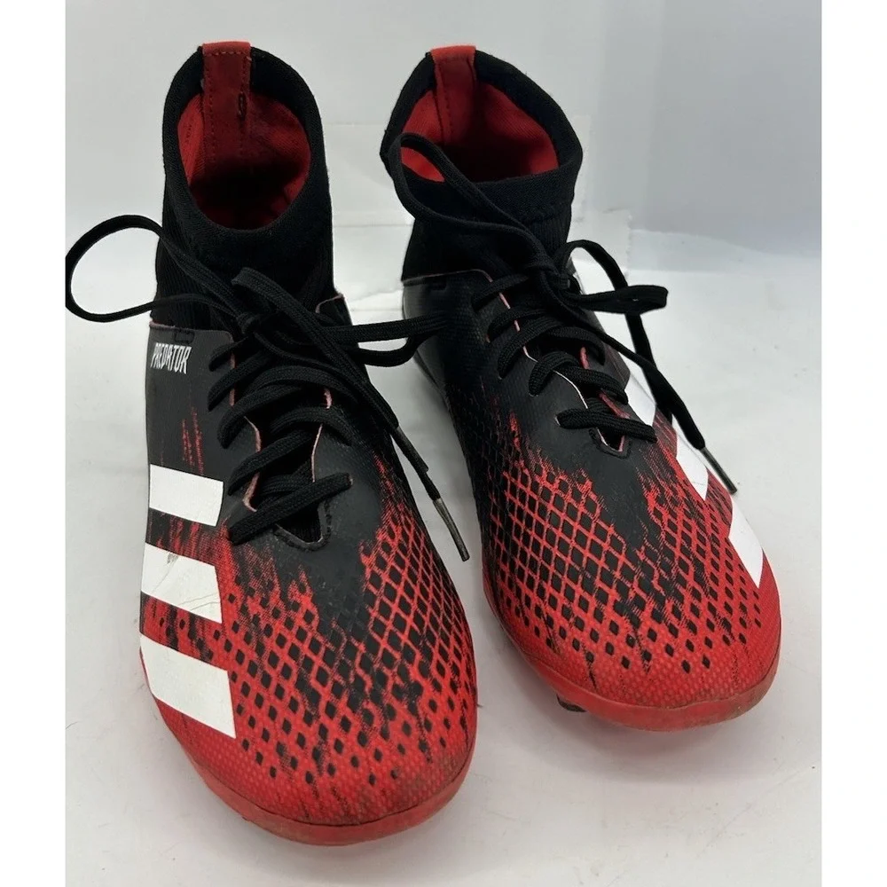 Adidas Predator 20.3 Firm Ground Soccer Cleats Black With Red Men's Size 5.5